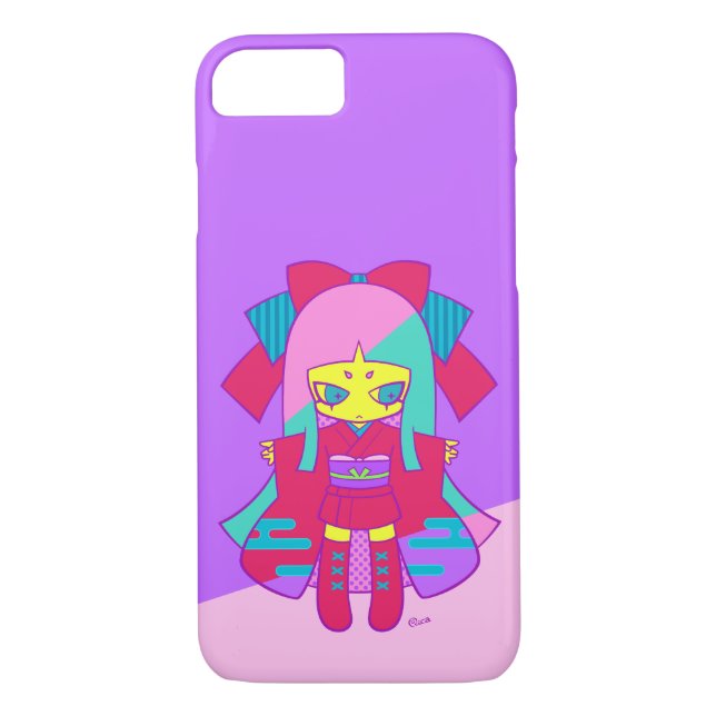 Rica girls D [purple and pink] - D子（紫ピンク） Case-Mate iPhone Case (Back)