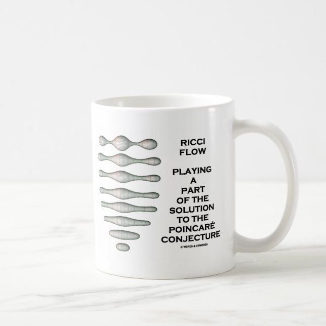 Ricci Flow Solution Poincaré Conjecture (Geometry) Coffee Mug (Right)