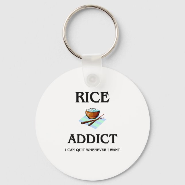 Rice Addict Keychain (Front)