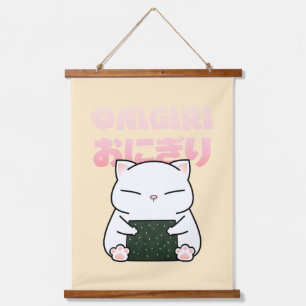 Rice Ball Sushi Cat Hanging Tapestry