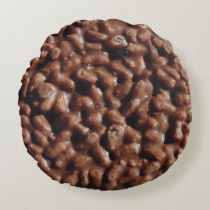 Rice chocolate Crunch round pillow
