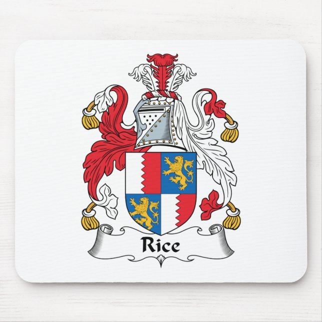 Rice Family Crest Mouse Pad (Front)