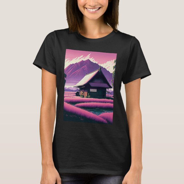 Rice Field Landscape Japan T-Shirt (Front)