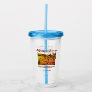 Rice fields adventure awaits bridal shower name fa acrylic tumbler