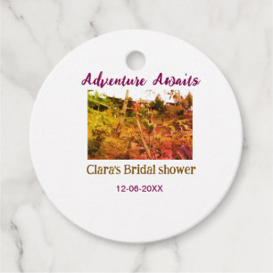 Rice fields adventure awaits bridal shower name fa favour tags