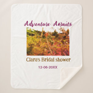 Rice fields adventure awaits bridal shower name fa sherpa blanket