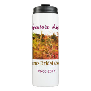 Rice fields adventure awaits bridal shower name fa thermal tumbler