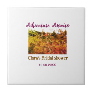Rice fields adventure awaits bridal shower name fa tile
