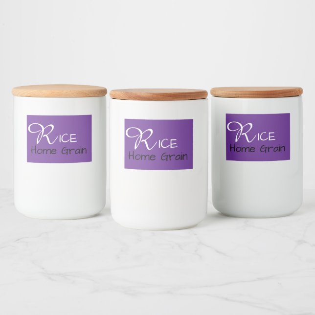 Rice  Food Container Label (Bottles)