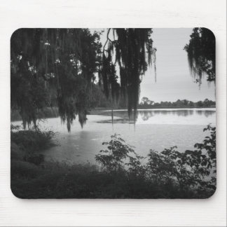 Rice Pond in Black & White | Moody Mouse Pad 