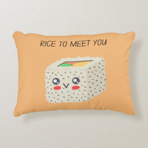 Rice To Meet You  Accent Pillow