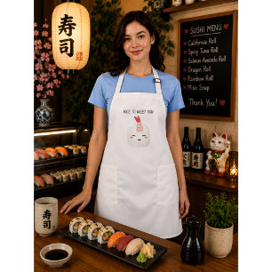Rice To Meet You Kawaii Sushi  Long Apron