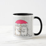 RICH AND FAMOUS MUG<br><div class="desc">A Boynton classic from way back when. Two intrepid and vaguely optimistic cats huddle together under an umbrella.</div>