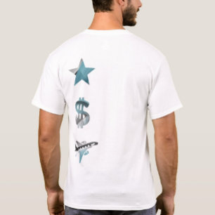 RICH Back Print T-Shirt Trend Abstract Blue Ocean