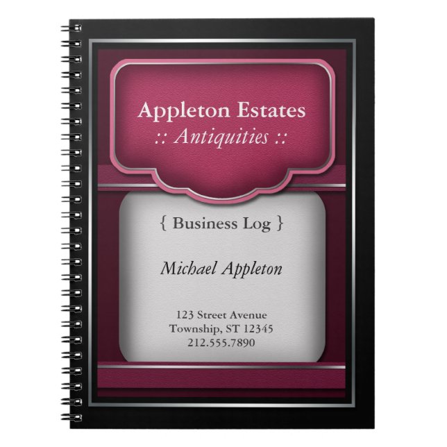 Rich Berry Fuchsia - Business Notebook (Front)