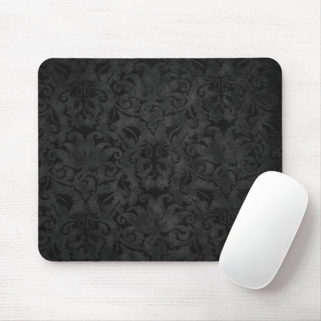 Rich Black Brocade Mouse Pad (With Mouse)