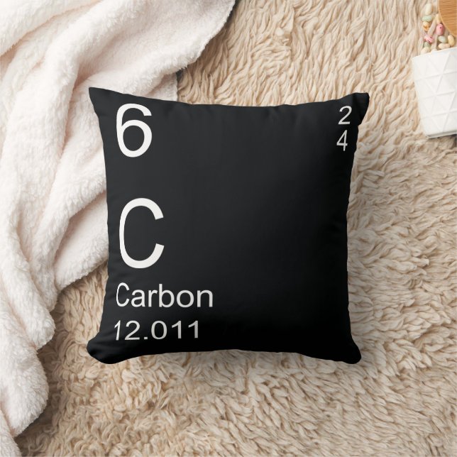 Rich Black Carbon Element Throw Pillow (Blanket)