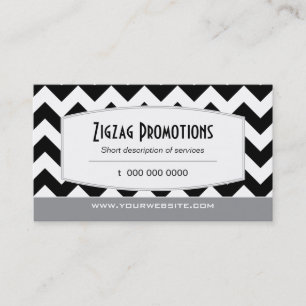 Rich Black Chevron Business Card