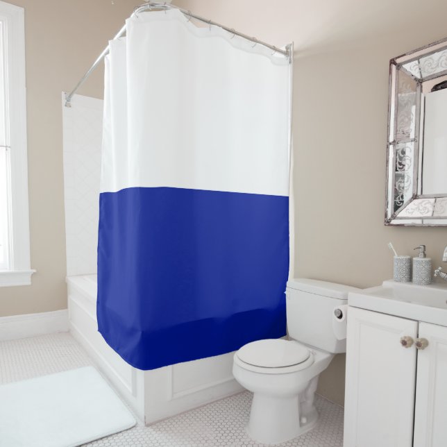 Rich Bold Seamless Royal Blue White Colour Block (In Situ)