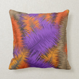 Rich Bright Autumn Fall Abstract Pattern Throw Pillow