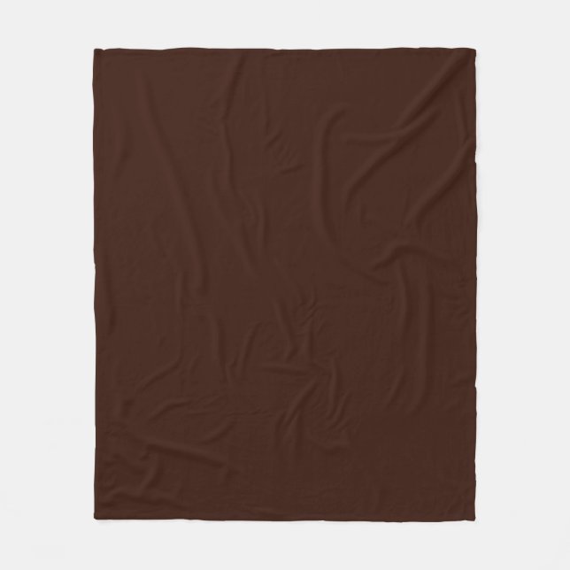 Rich Brown colour background Customizable Fleece Blanket (Front)