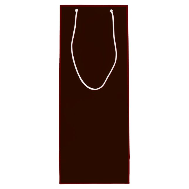 Rich Brown colour background Customizable Wine Gift Bag (Back)