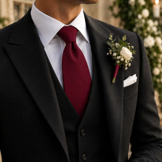 Rich Burgundy Solid Tie