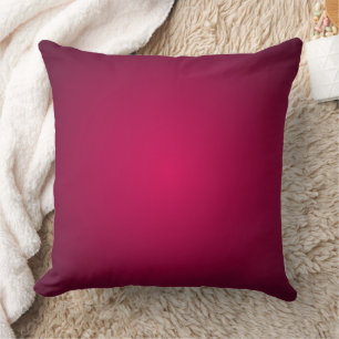 Rich Burgundy Wine Gradient Shades Throw Pillow