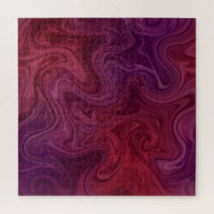 Rich Burgundy Wine Purple Organic Flow  Jigsaw Puzzle