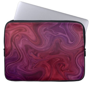 Rich Burgundy Wine Purple Organic Flow  Laptop Sleeve