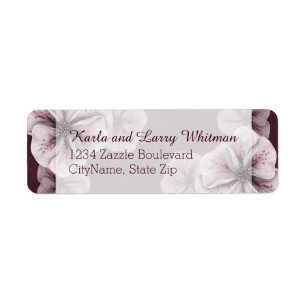 Rich Burgundy with Pink Flowers