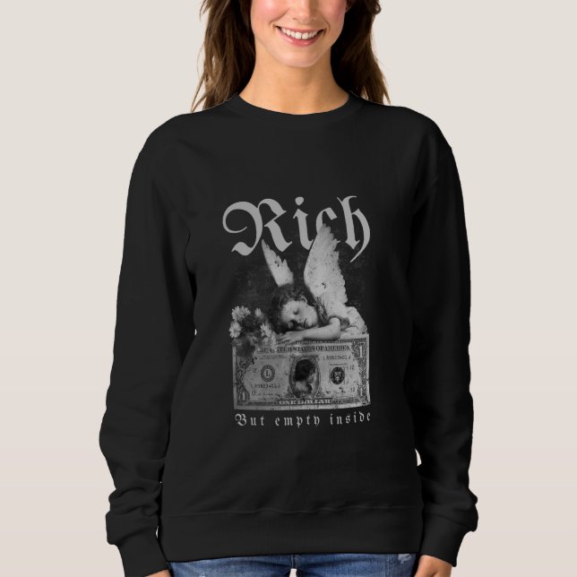 rich but empty inside angel sweatshirt (Front)