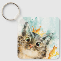Rich cat with crown and skepter