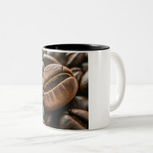 Rich Coffee Bean Texture Two-Tone Mug