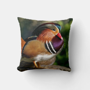 Rich coloured Wood Duck Throw Pillow