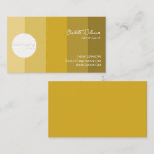 RICH CONTEMPORARY GOLD COLOR STRIPES COMPANY LOGO BUSINESS CARD