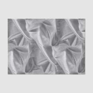 Rich Crumpled Metallic Silver Faux Lame' Texture Tissue Paper