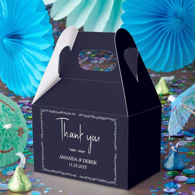 Rich Dark Blue Wedding Favour Box (Party)