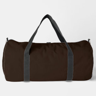 Rich Dark Brown All Purpose Travel Gym Weekend Duffle Bag