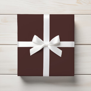 Rich Dark Chocolate Brown Solid Color Wrapping Paper