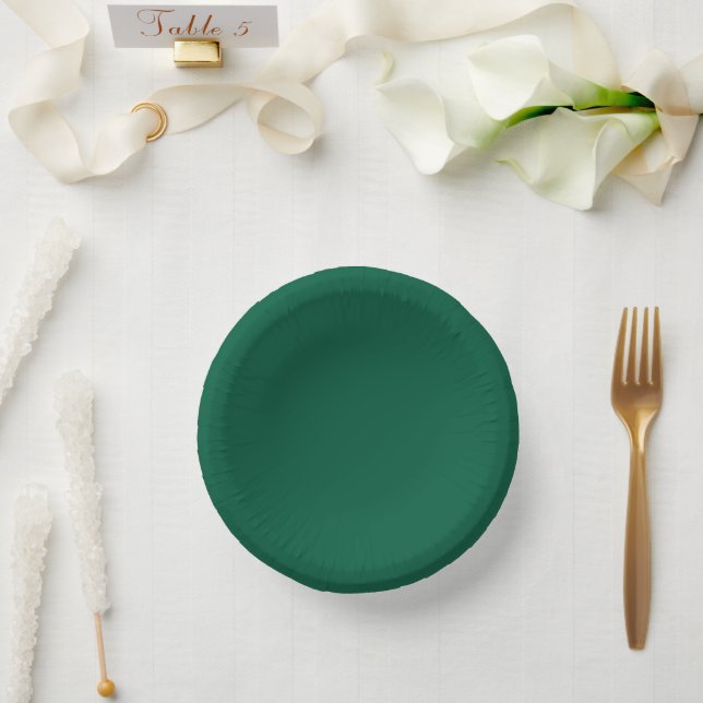 Rich Dark Green Paper Bowls Plate (Wedding)