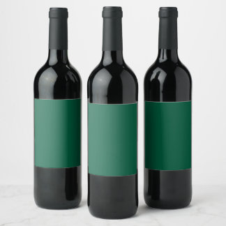 Rich Dark Green Wine Label