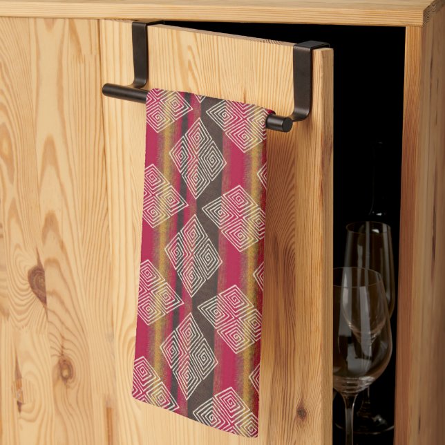 Rich Earthy Colours Ombre Mud Cloth Beautiful Towe (Thirds Fold)