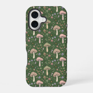 Rich Emerald Green Fungi Seamless Jewel Tone iPhone 16 Case