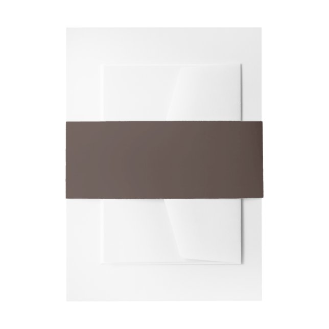 Rich Espresso Invitation Belly Band (Front Example)