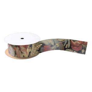 Rich Floral Tapestry Brocade Antique Classic Satin Ribbon