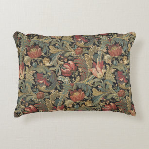 Rich Floral Tapestry Brocade Antique Victorian Accent Pillow