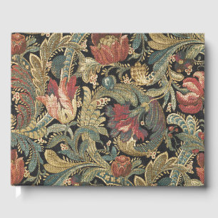 Rich Floral Tapestry Brocade Damask Guest Book