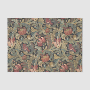 Rich Floral Tapestry Brocade Damask Tissue Paper
