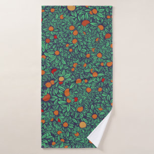 Rich fruit garden trees crown - vintage seamless p bath towel